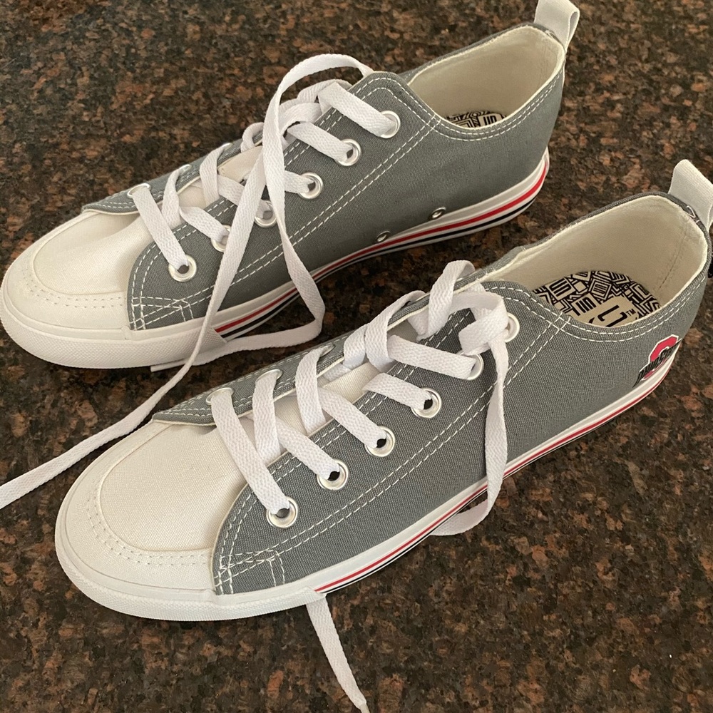 Ohio state skicks converse style shoe